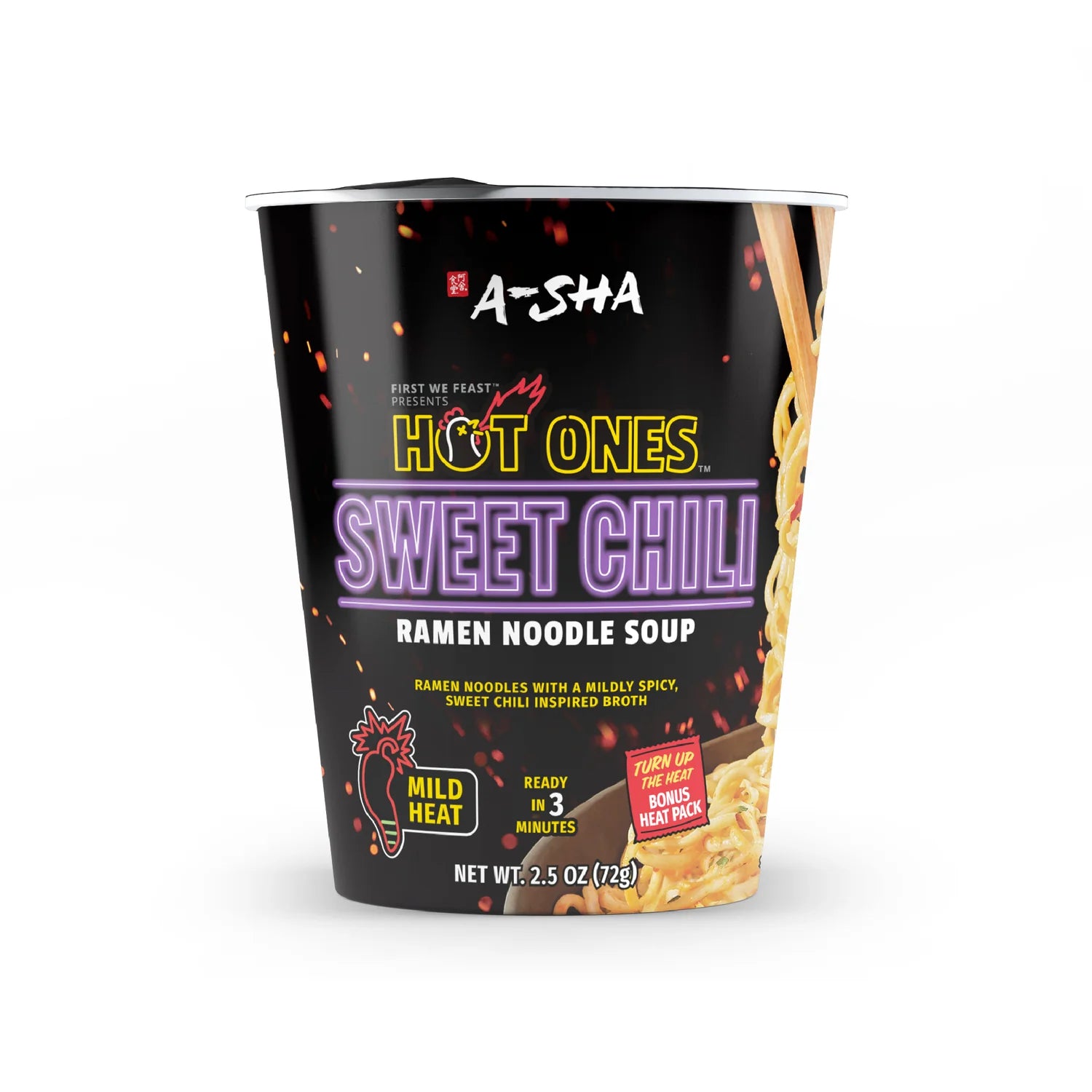 A-Sha x Hot Ones Sweet Chili Ramen Noodle Soup - 6/72g