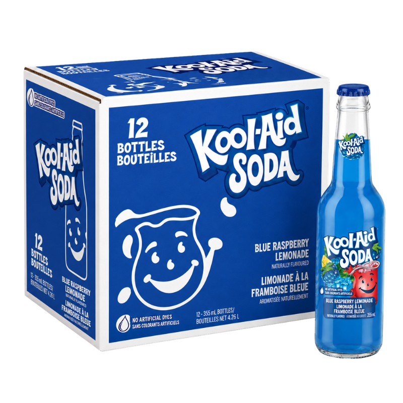 KOOL-AID - LIMONADE FRAMBOISE BLEUE - 12/355ML
