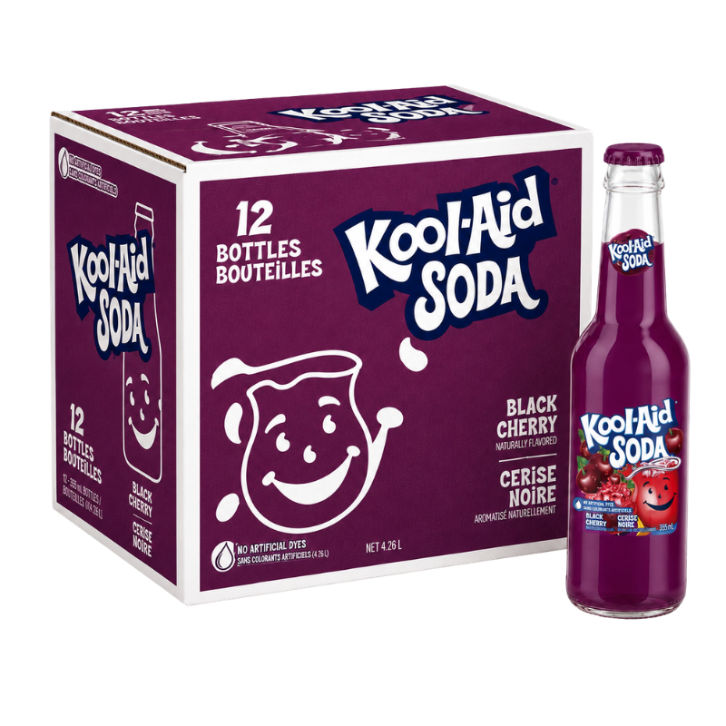 KOOL-AID - SODA CERISE NOIRE - 12/355ML