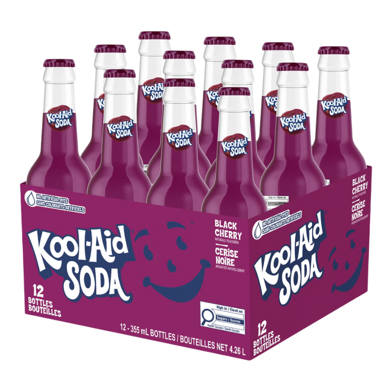 KOOL-AID - SODA CERISE NOIRE - 12/355ML