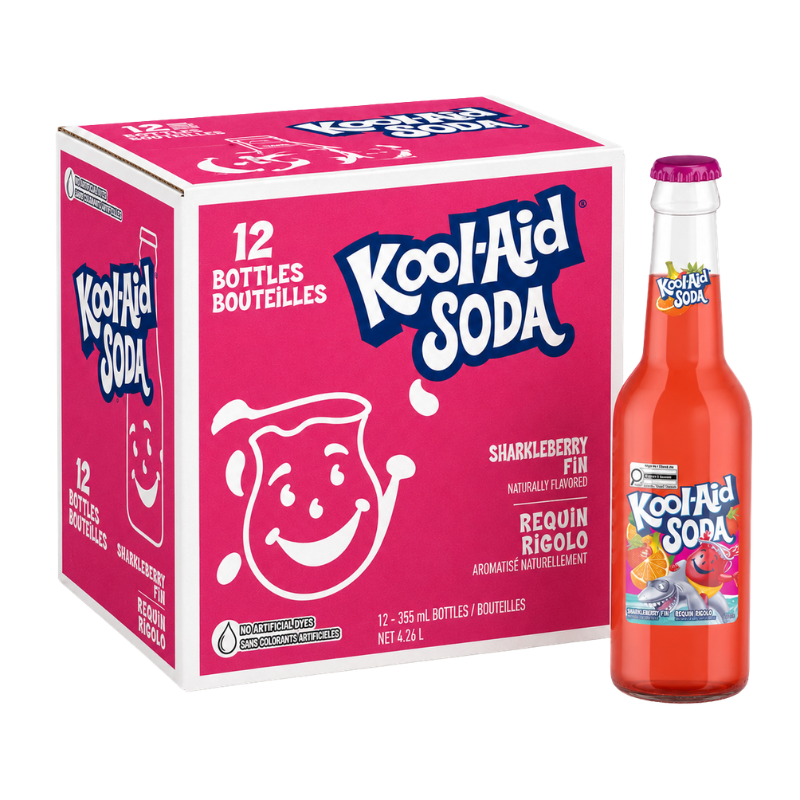KOOL-AID - SODA REQUIN DRÔLE - 12/355ML