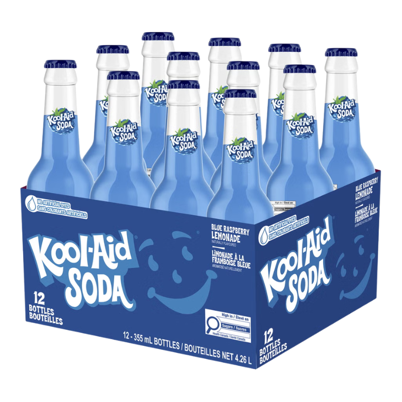 KOOL-AID - LIMONADE FRAMBOISE BLEUE - 12/355ML