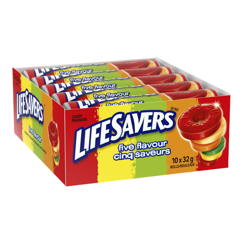 LIFESAVERS - ROULEAUX 5 SAVEURS - 20/32G