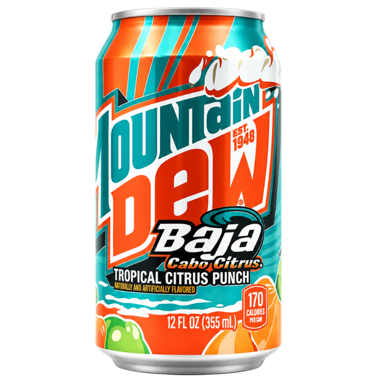MOUNTAIN DEW - BAJA CABO CITRUS TROPICAL PUNCH - 12/355ML