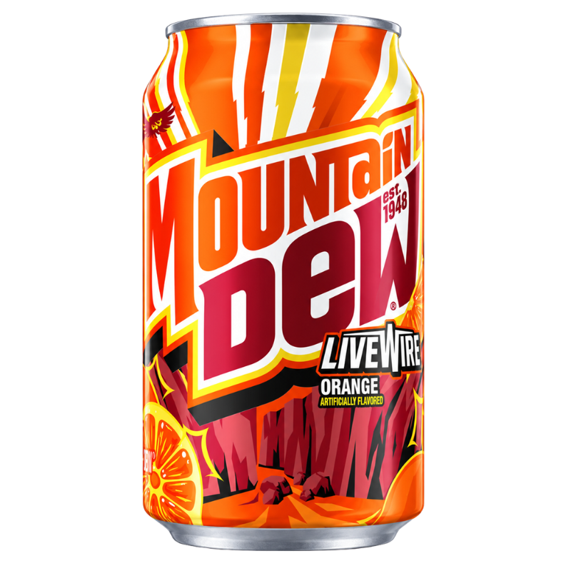 MOUNTAIN DEW - LIVEWIRE ORANGE - 12/355ML