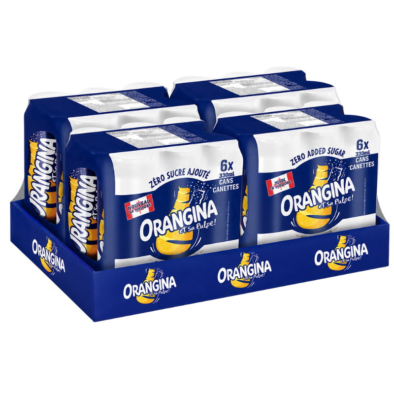 ORANGINA - BOISSON PÉTILLANTE ZÉRO SUCRE - 24/330ML