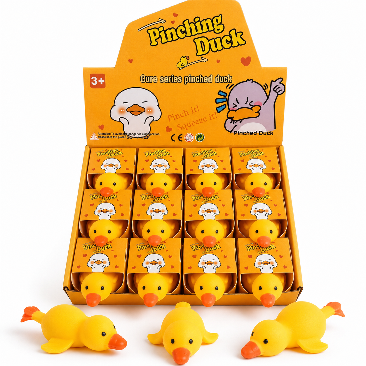 SQUISHY - PINCHING DUCK - 12PCS