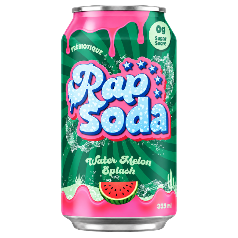 RAP SODA - MIDNIGHT MELON SODA - 12/355ML