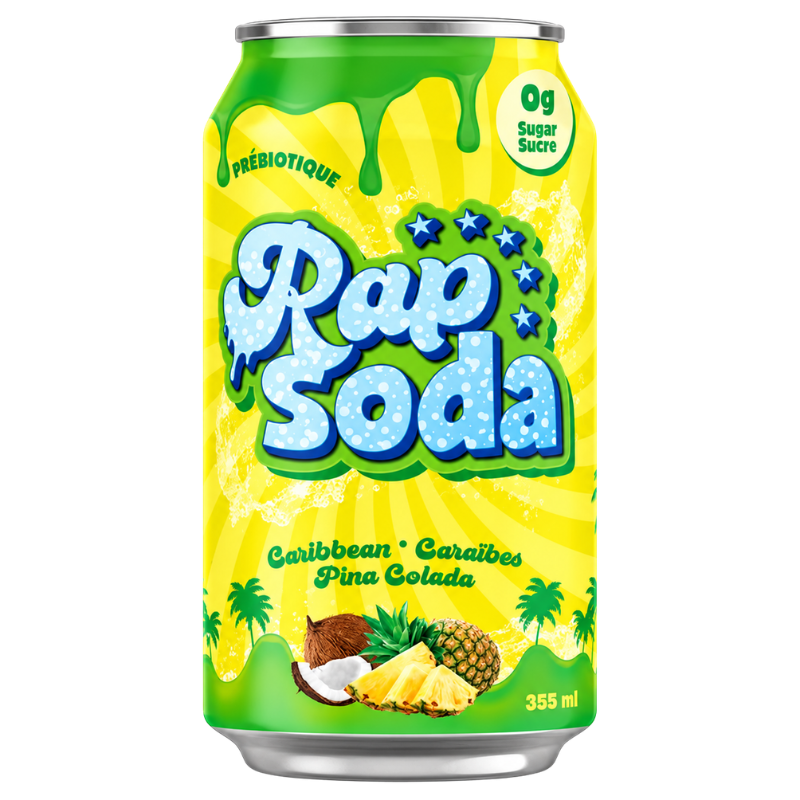 RAP SODA - PINA COLADA SODA - 12/355ML
