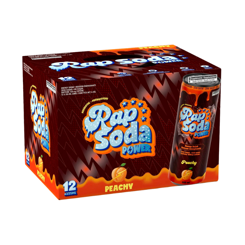 RAP SODA - POWER PEACHY - 12/355ML