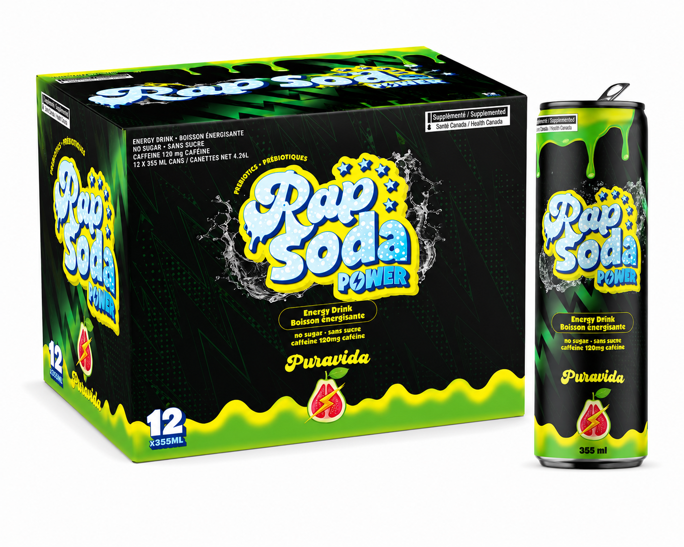 RAP SODA - POWER PURA VIDA - 12/355ML