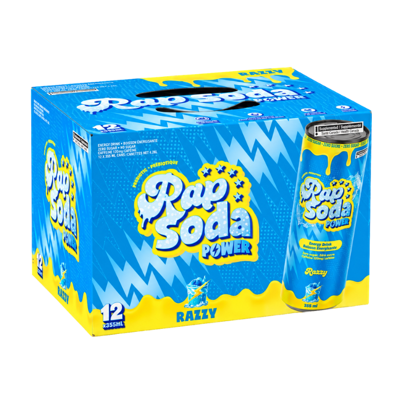 RAP SODA - POWER RAZZY - 12/355ML