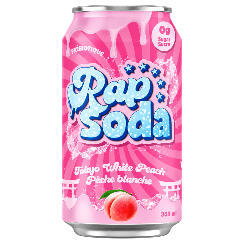 Rap Soda - White Peach Soda - 24/355ml