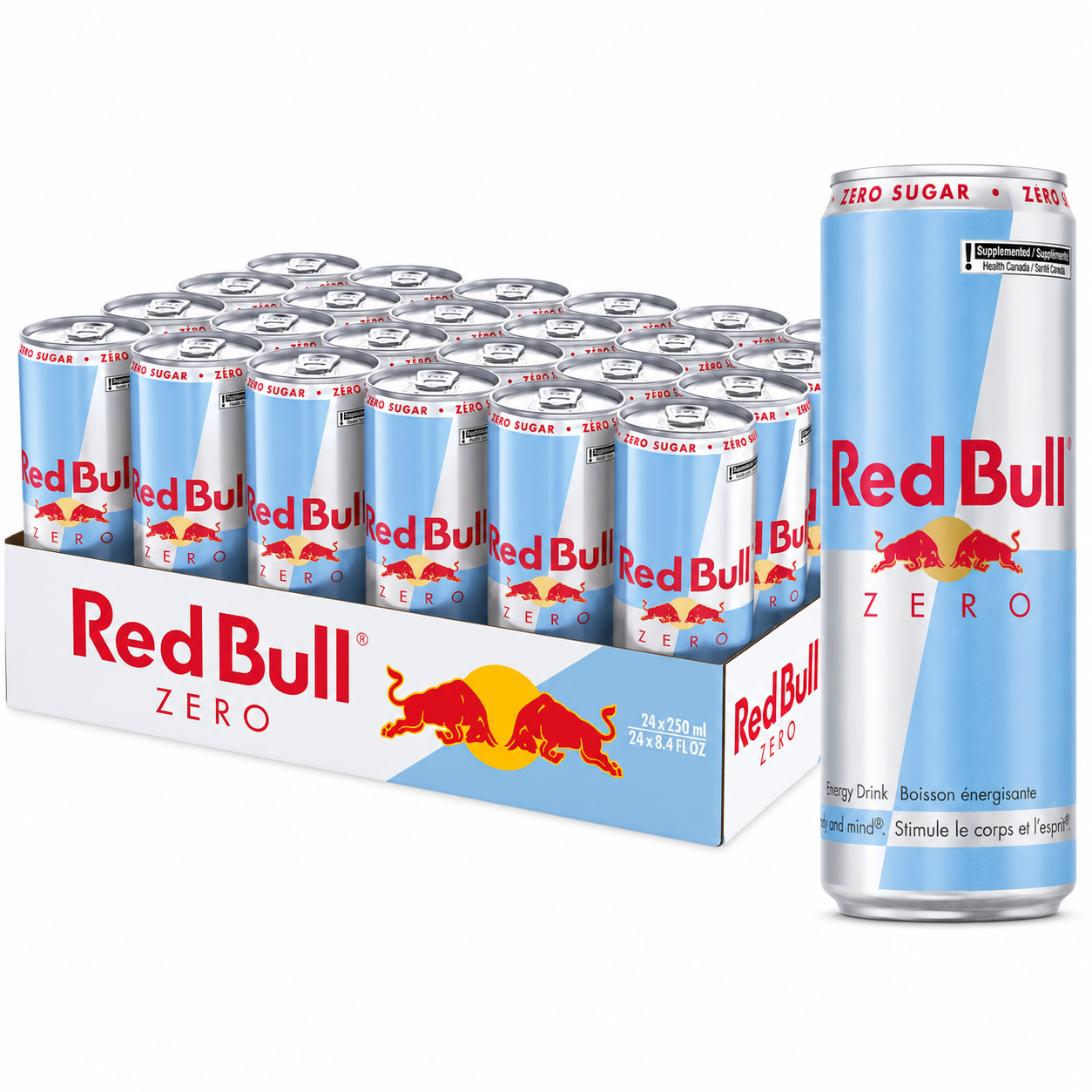 RED BULL ZÉRO - BOISSON ÉNERGISANTE - 24/250ML