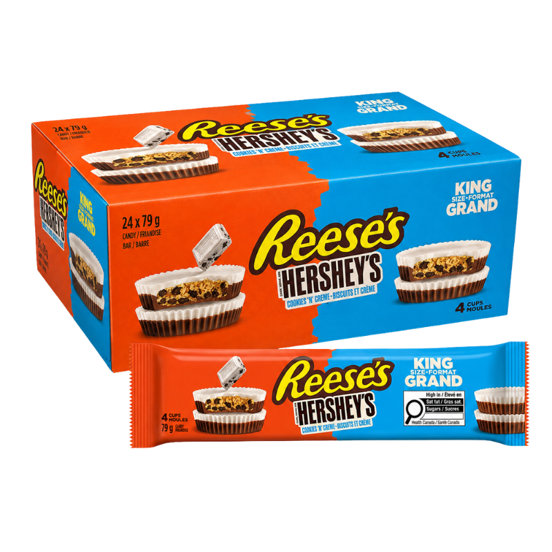 REESE'S - CHOCOLAT BEURRE D'ARACHIDES BISCUITS & CRÈME - 24/79G