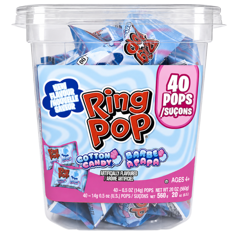 RING POP - BARBE À PAPA - 40/14G