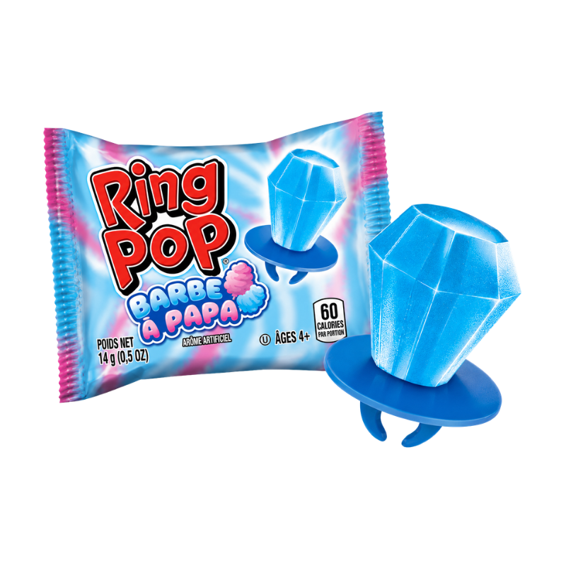 RING POP - BARBE À PAPA - 40/14G