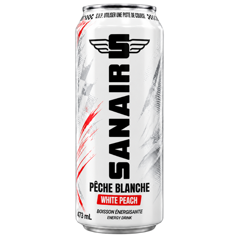 SANAIR - BOISSON ÉNERGISANTE PÊCHE BLANCHE - 12/473ML
