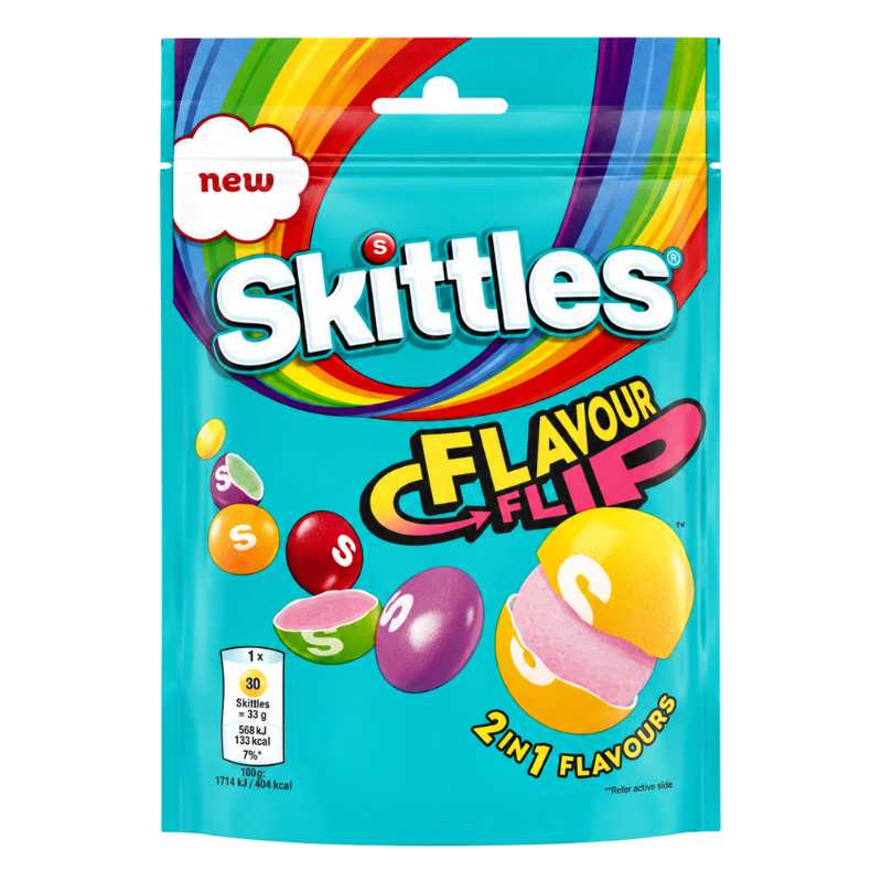 SKITTLES - FLAVOUR FLIP POUCH - 15/135G