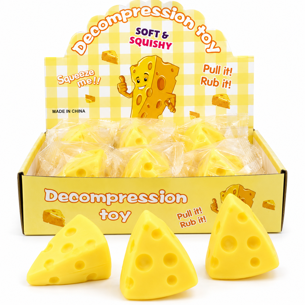 SQUISHY - CHEESE - 12PCS