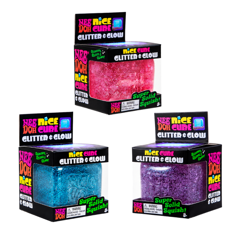 SQUISHY - CUBE GLITTER & GLOW - 1PC