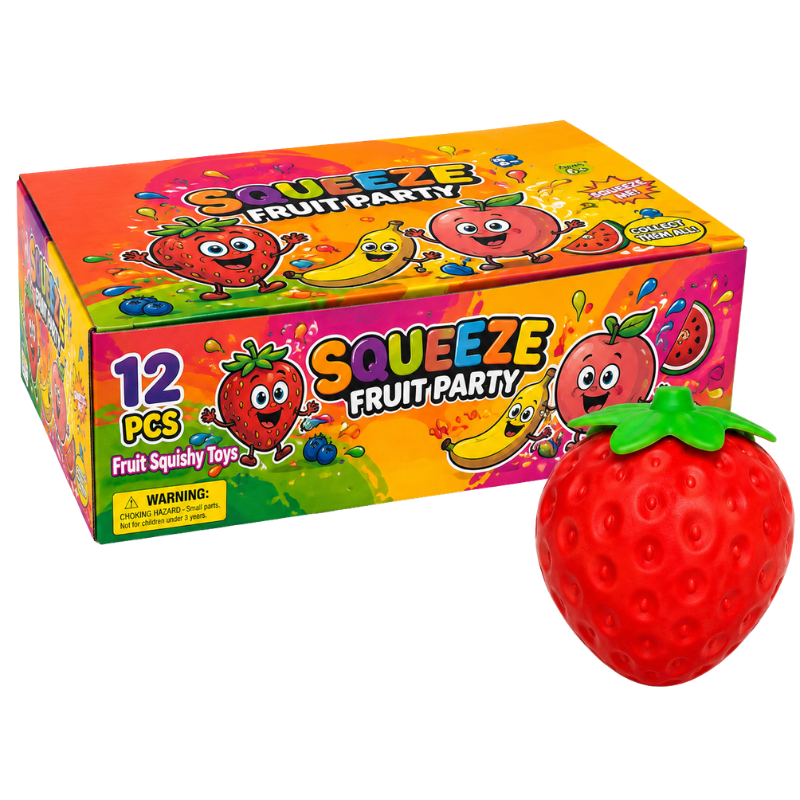 SQUISHY - FRAISE PARTY - 12PCS