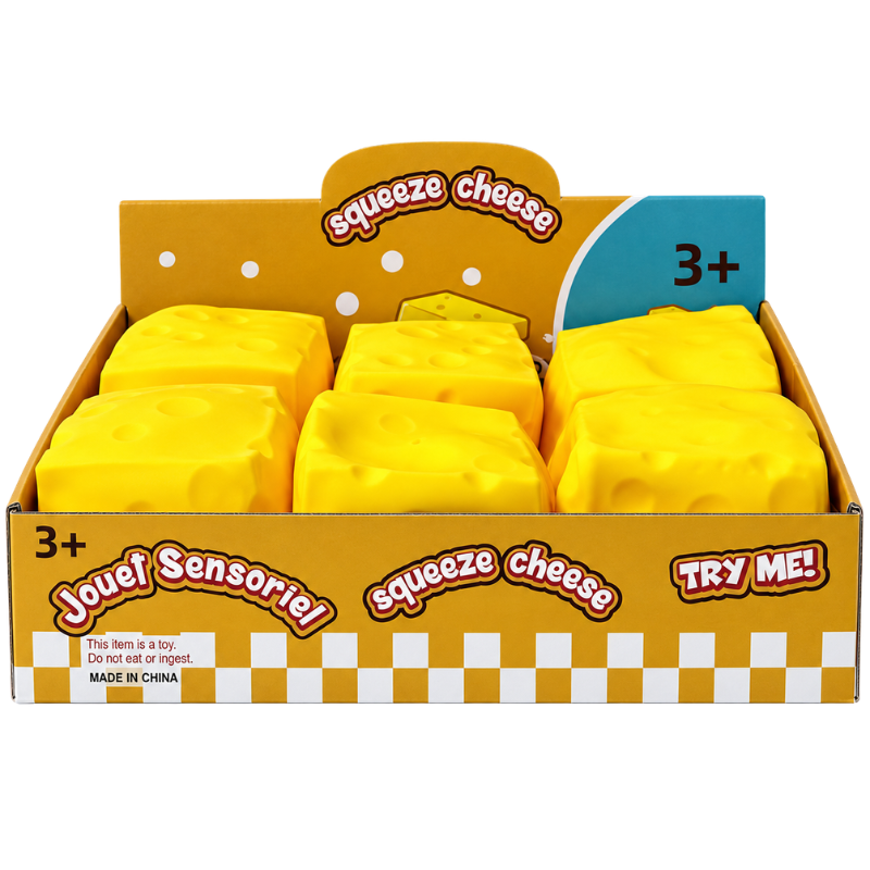 SQUISHY - FROMAGE GÉANT - 6PCS