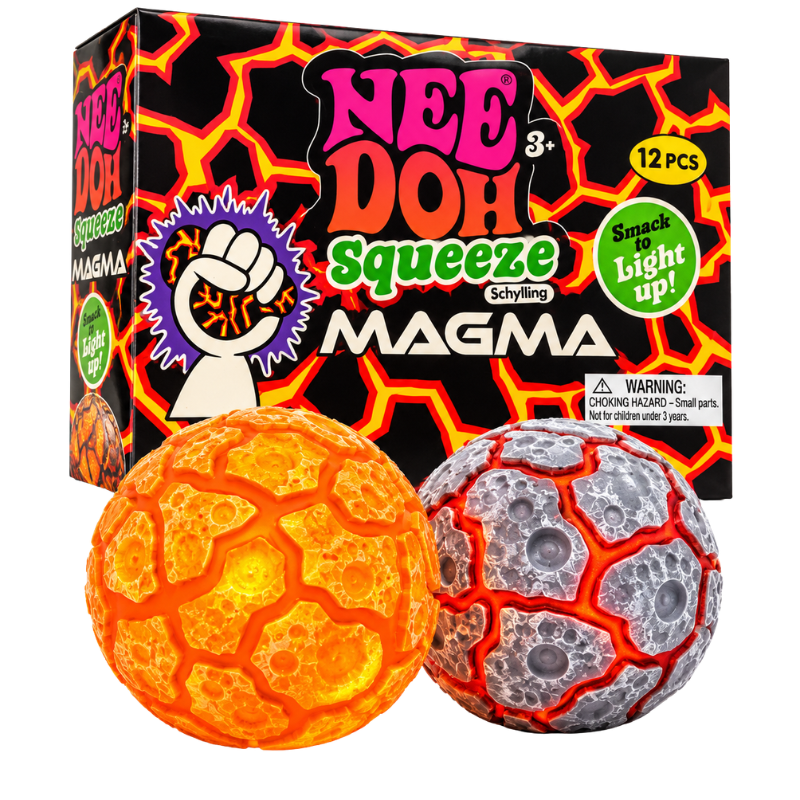 SQUISHY - MAGMA LIGHT UP BALL - 12PCS