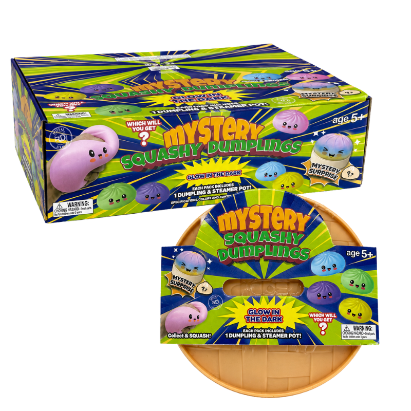 SQUISHY - MYSTERY SQUASHY GLOW IN THE DARK DUMPLINGS - 24PCS