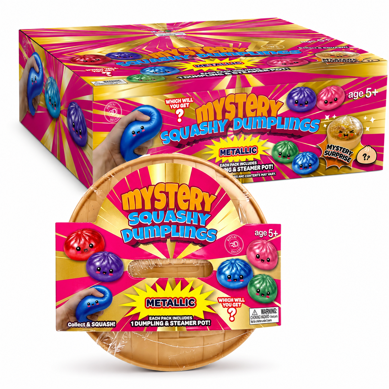 SQUISHY - MYSTERY SQUASHY METALIC DUMPLINGS - 24PCS
