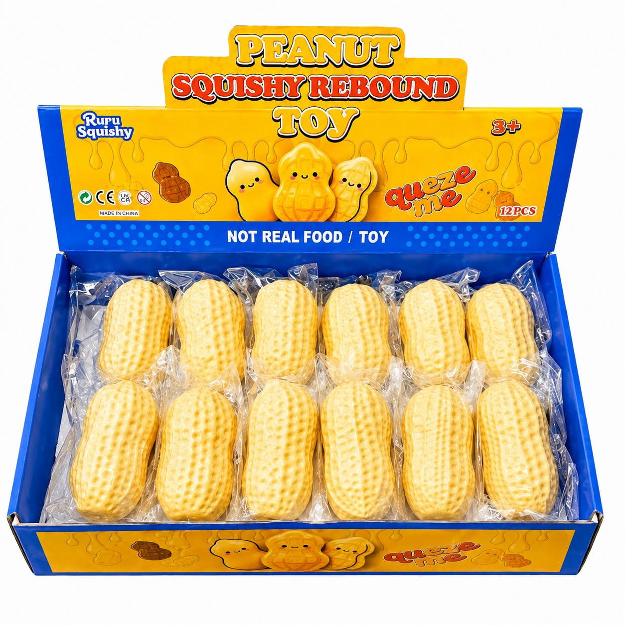 SQUISHY - PEANUT SQUEEZE - 12PCS