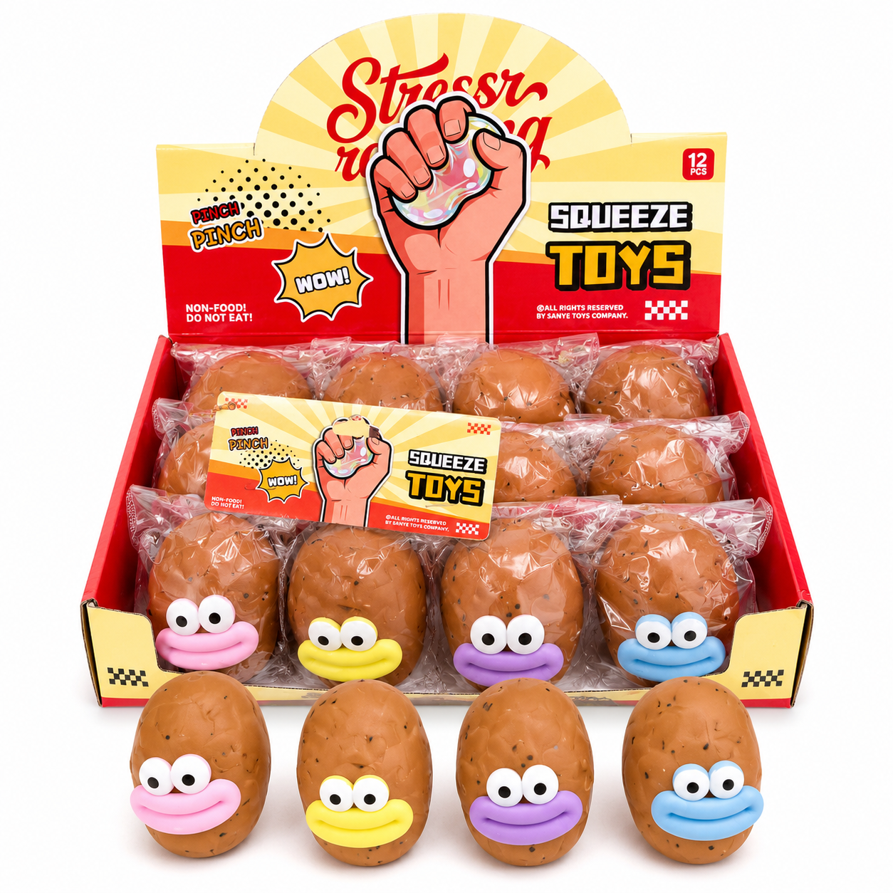 SQUISHY - PINCH PINCH - 12PCS