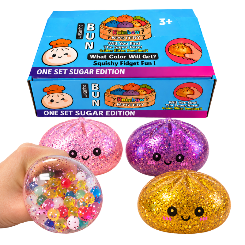 SQUISHY - RAINBOW BEAD DUMPLING - 12PCS