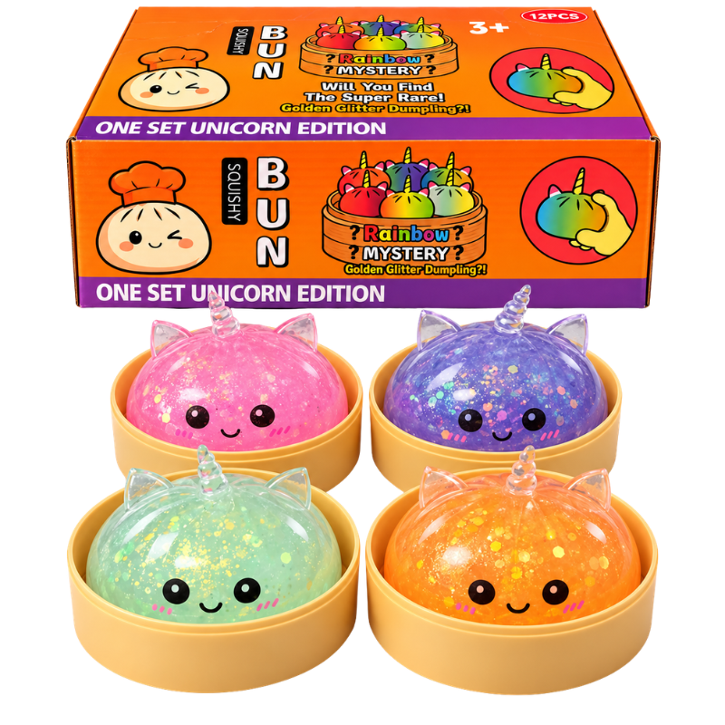 SQUISHY – UNICORN PASTEL GEL DUMPLING - 12PCS
