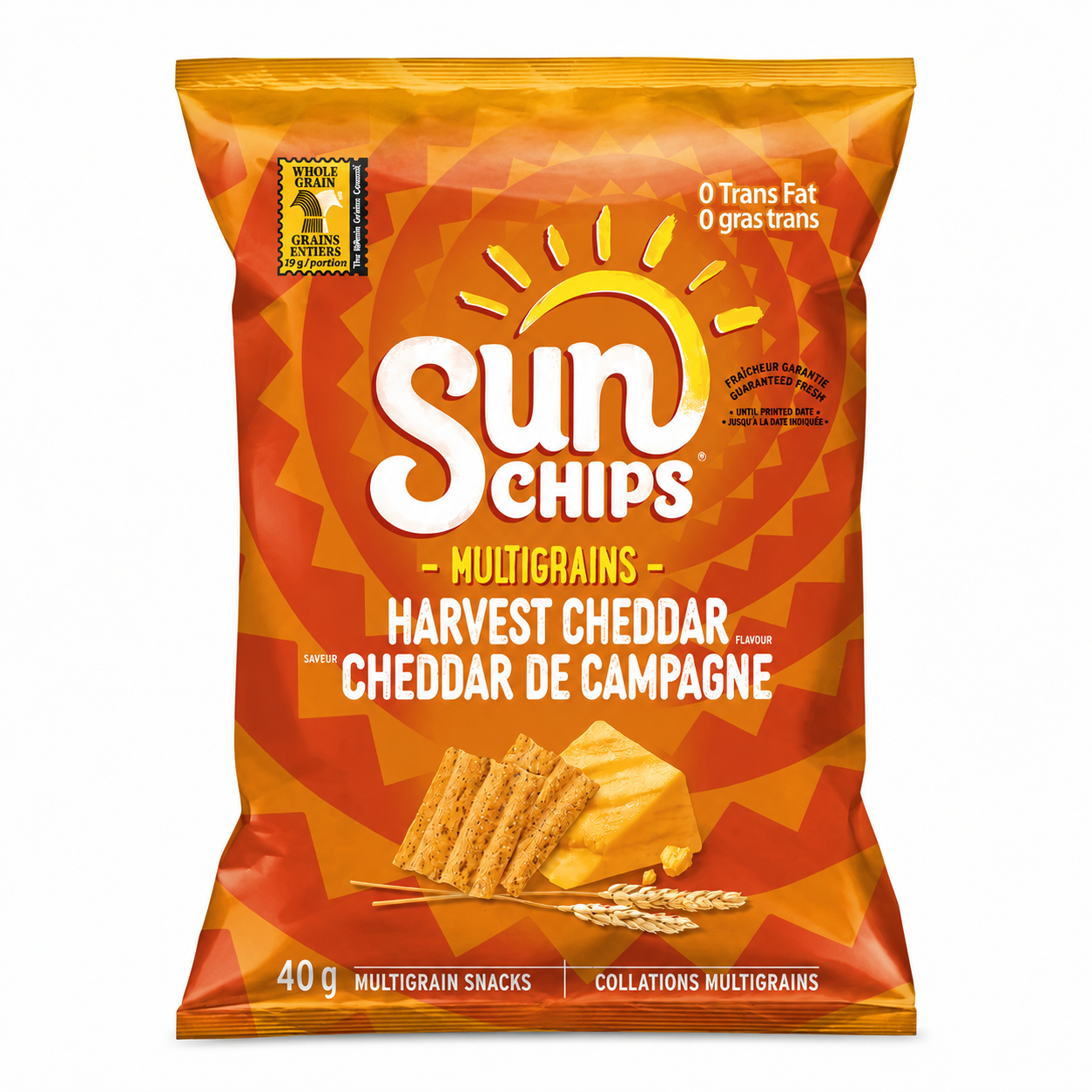 SUN CHIPS - CHEDDAR DE CAMPAGNE - 40/40G