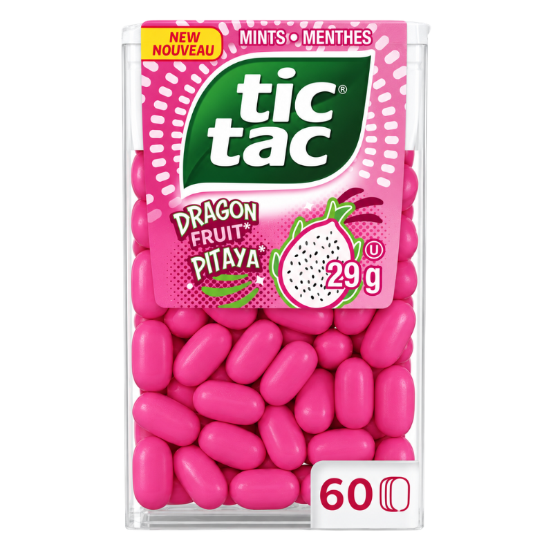 TIC TAC - MENTHES FRUIT DU DRAGON - 12/29G