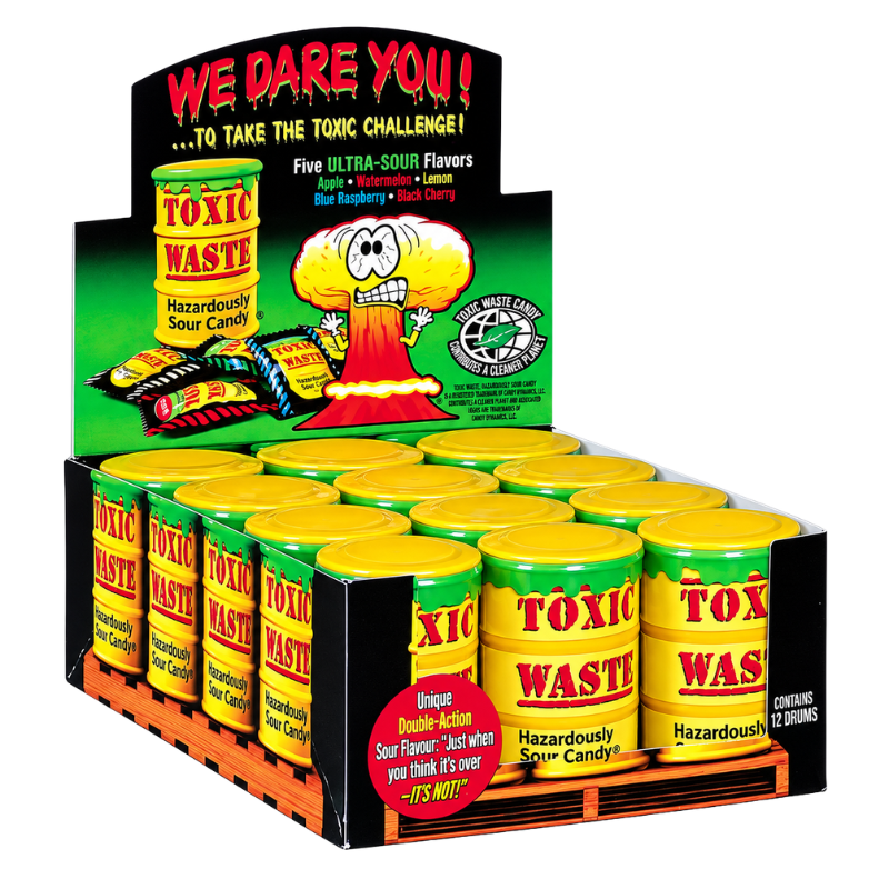 TOXIC WASTE - SOUR CANDY DRUM - 12/48G