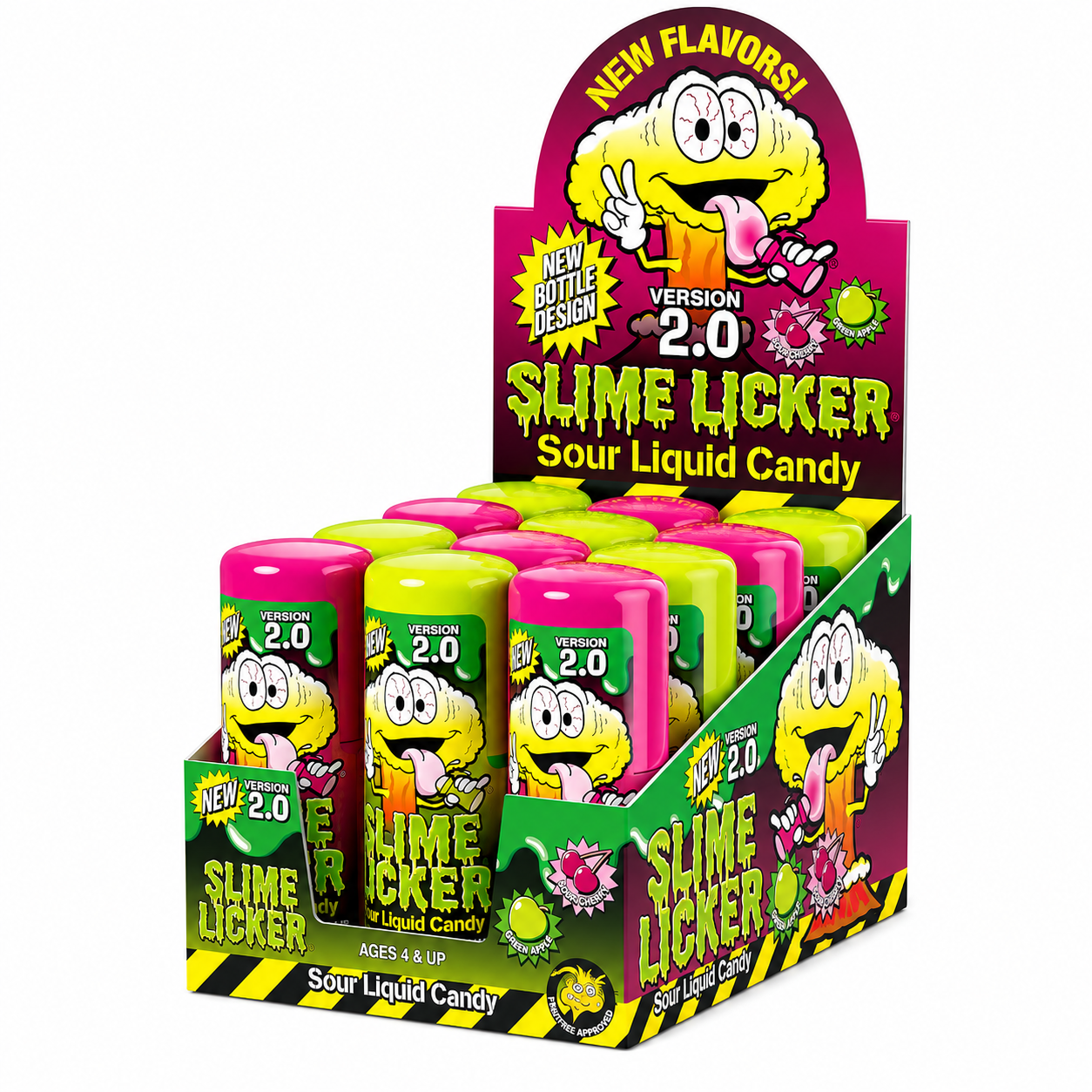 Toxic Waste - Slime Licker 2.0 Green Apple & Black Cherry - 12/60ml