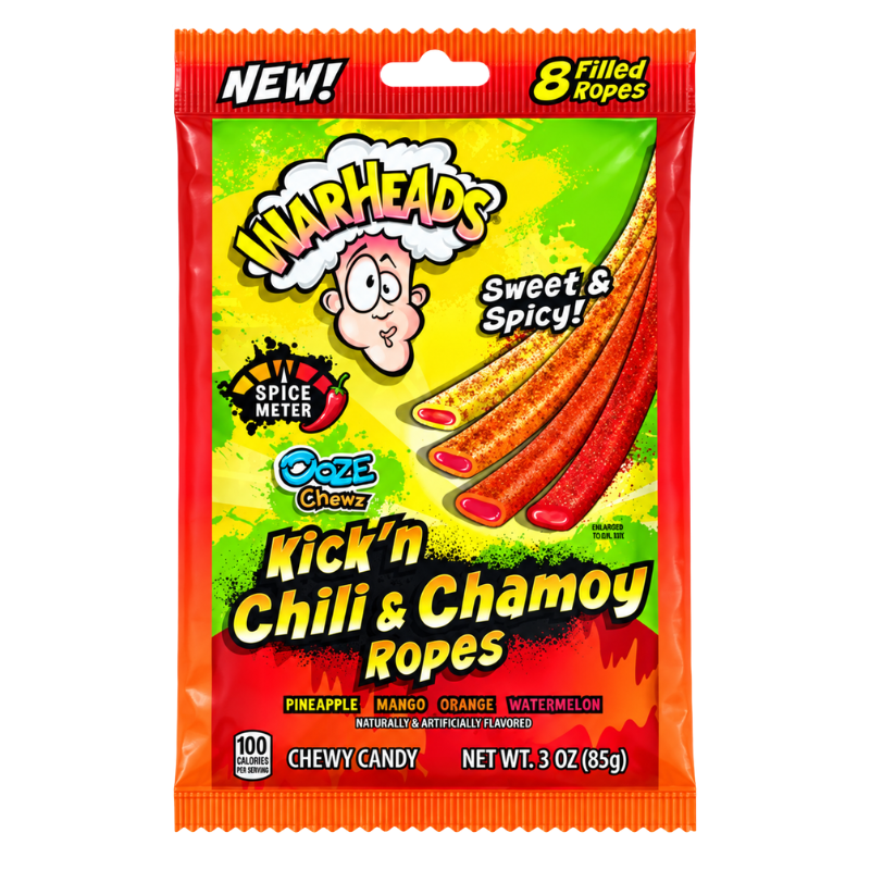 WAREHEADS - KICK'N CHILI & CHAMOY ROPES - 12/85G