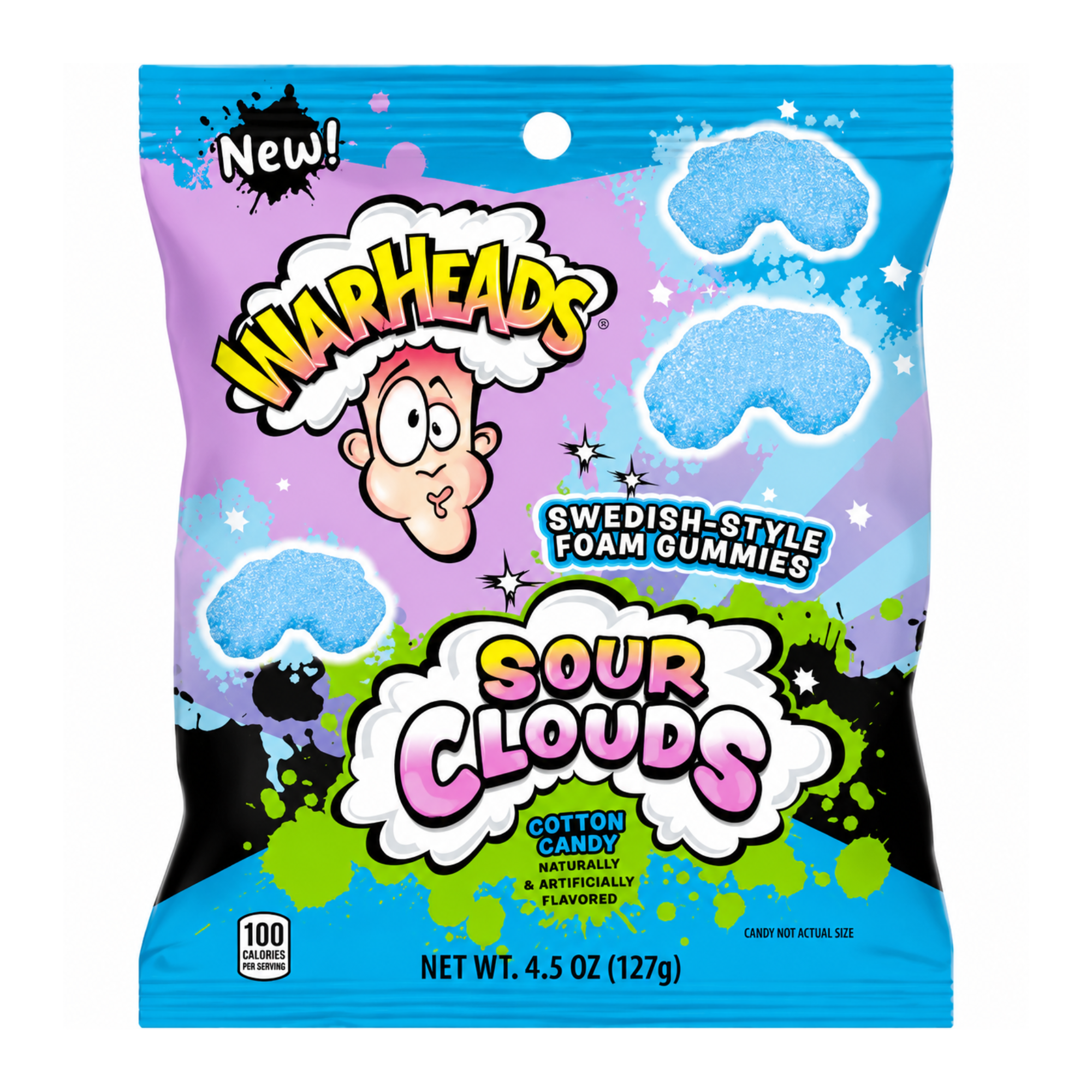 Warheads - Cotton Candy Sour Clouds - 12/127g