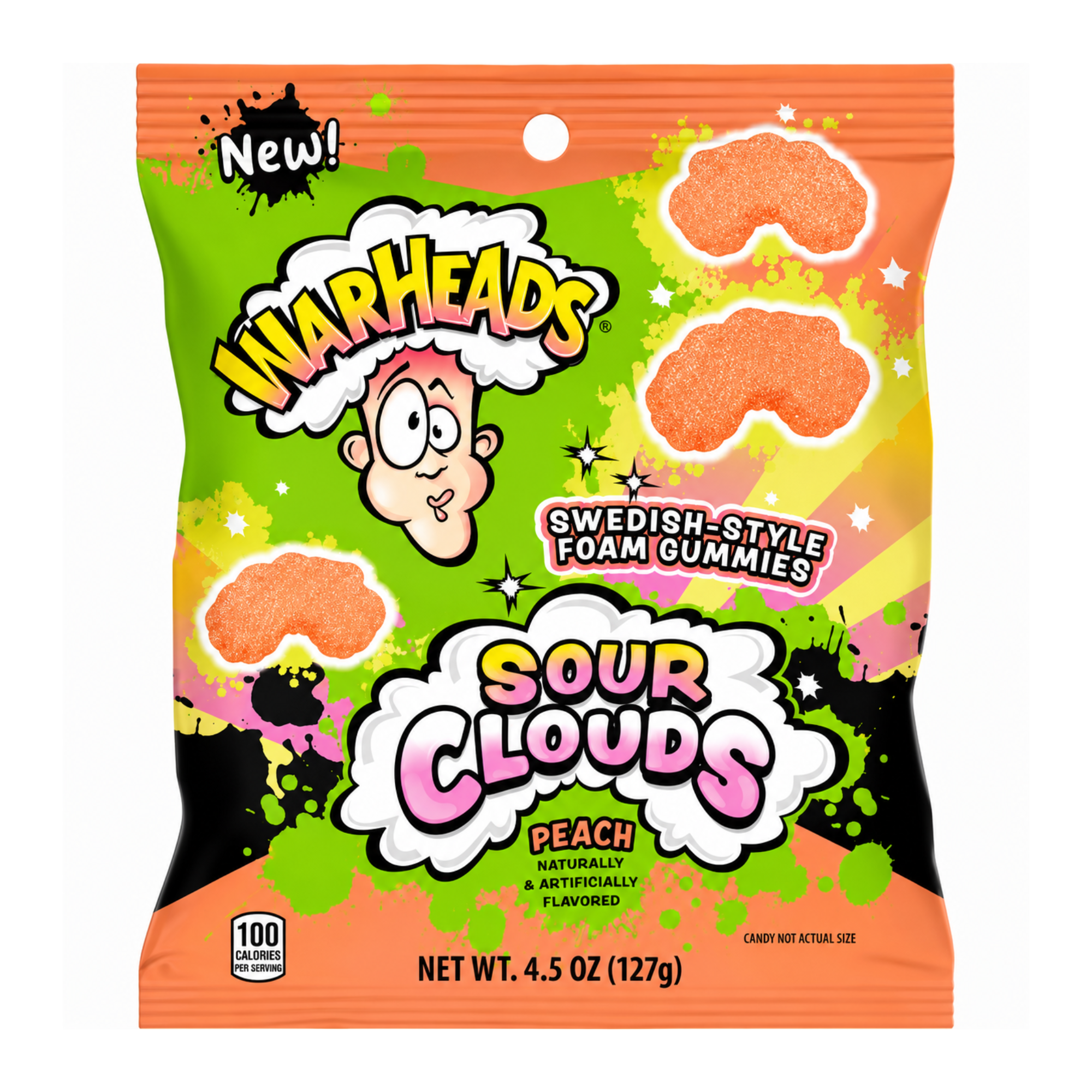 Warheads - Peach Sour Clouds - 12/127g