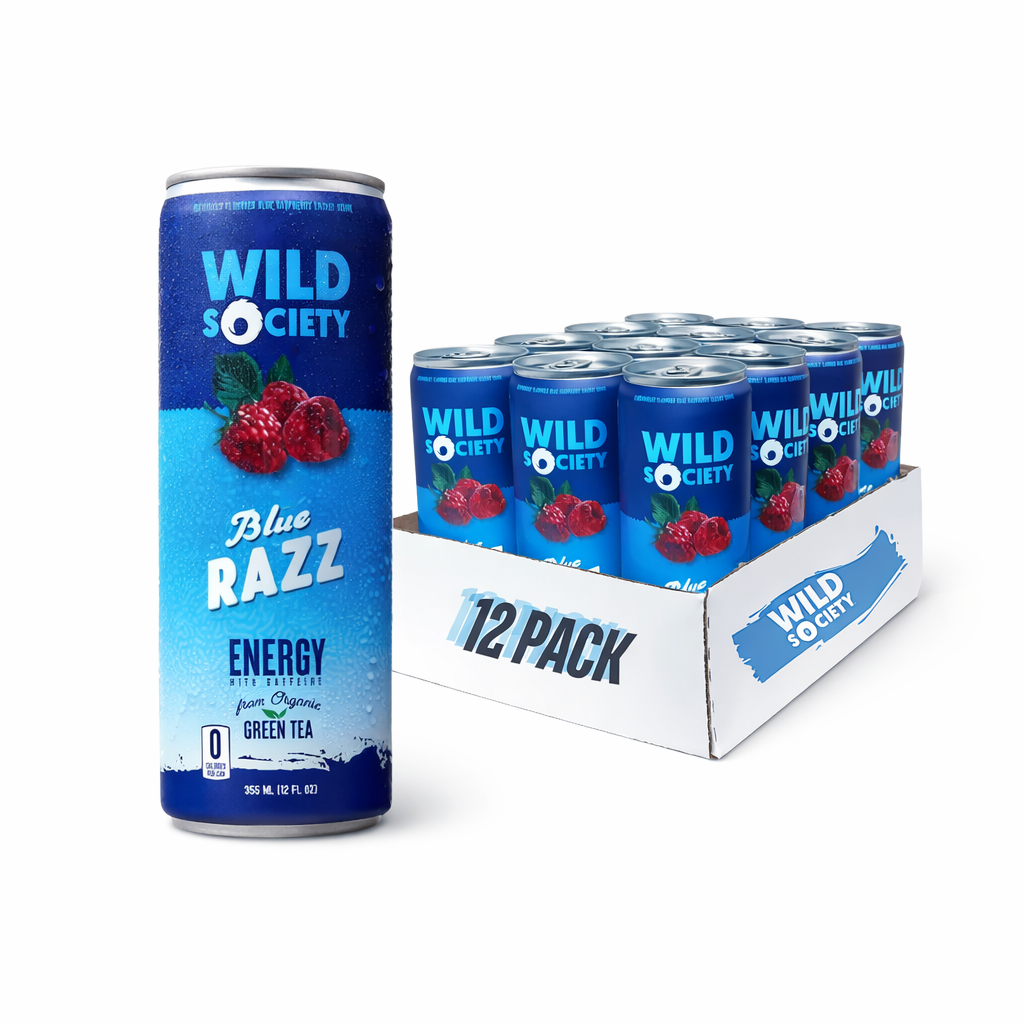 Wild Society Natural Energy Drink - Blue Razz - 12/355ml