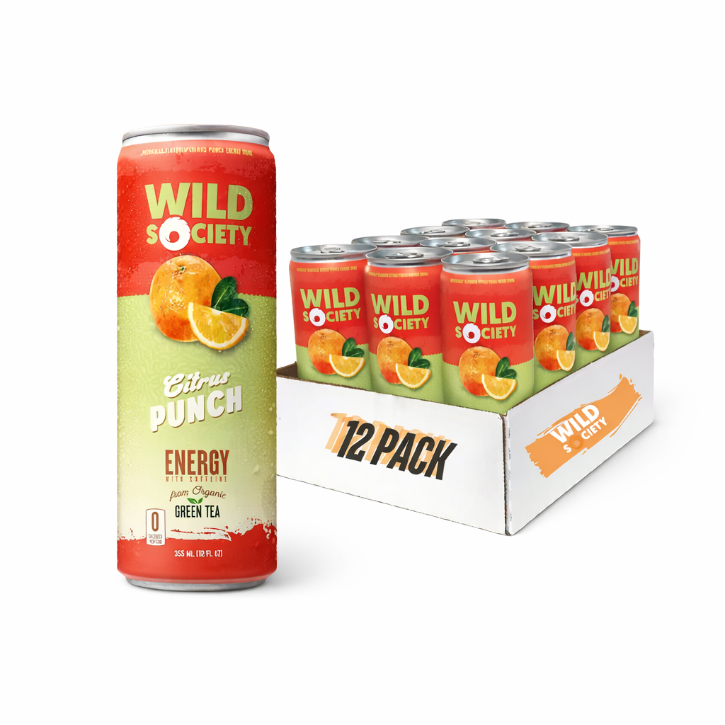 Wild Society Natural Energy Drink - Citrus Punch - 12/355ml