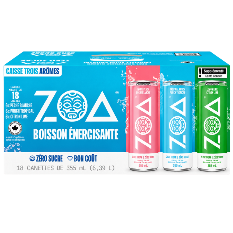 ZOA - BOISSON ÉNERGISANTE - 18/355ML