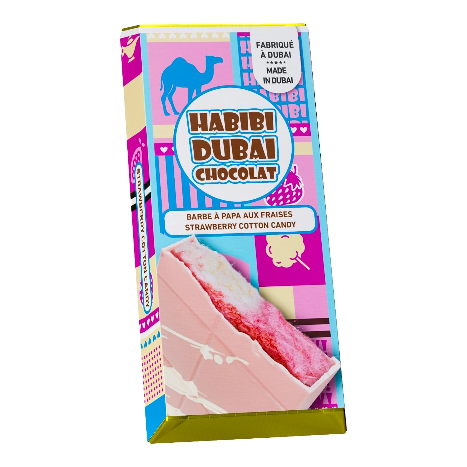 Habibi Dubai Chocolate - Strawberry Cotton Candy - 10/120g