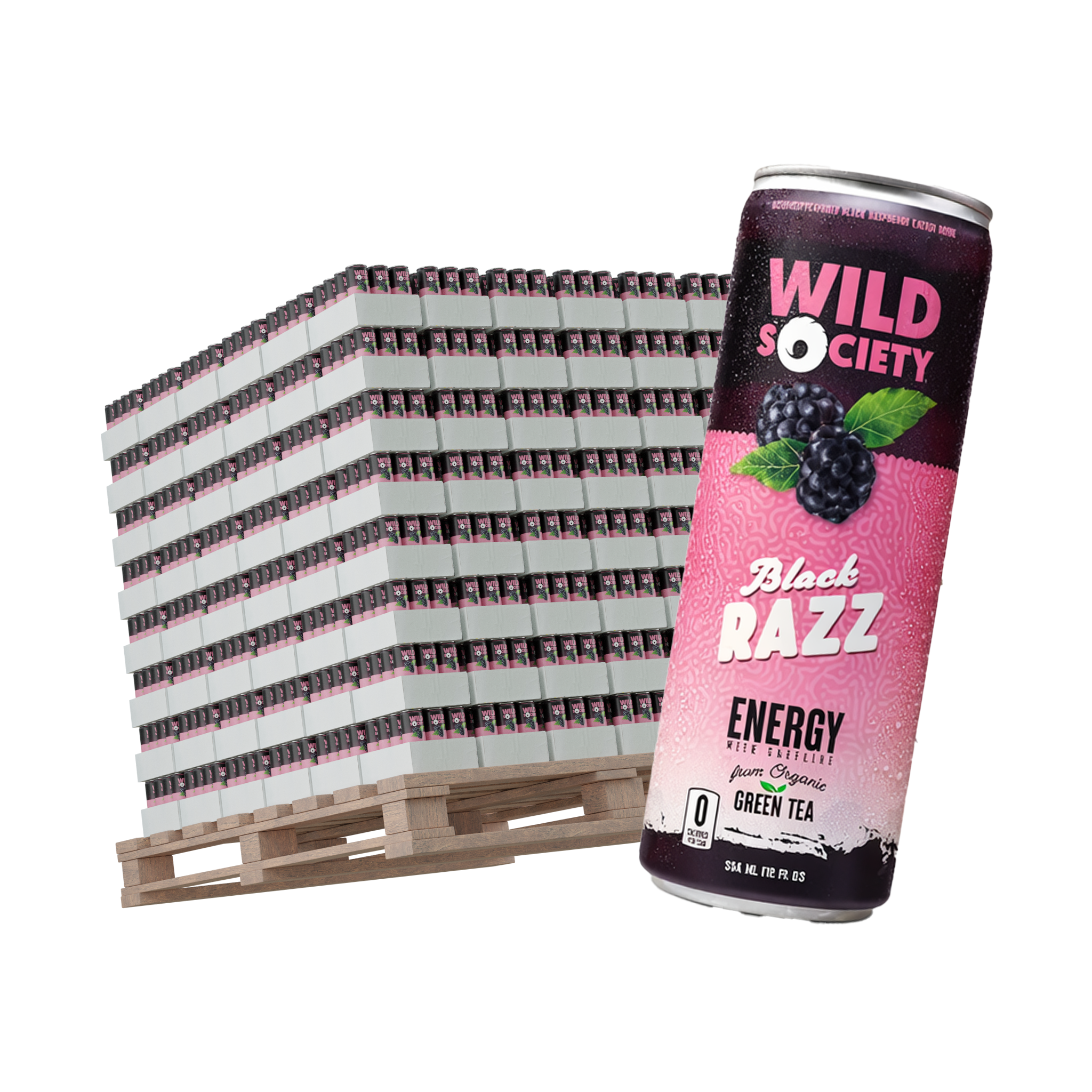 Wild Society Natural Energy Drink - Black Razz - 208/12/355ml