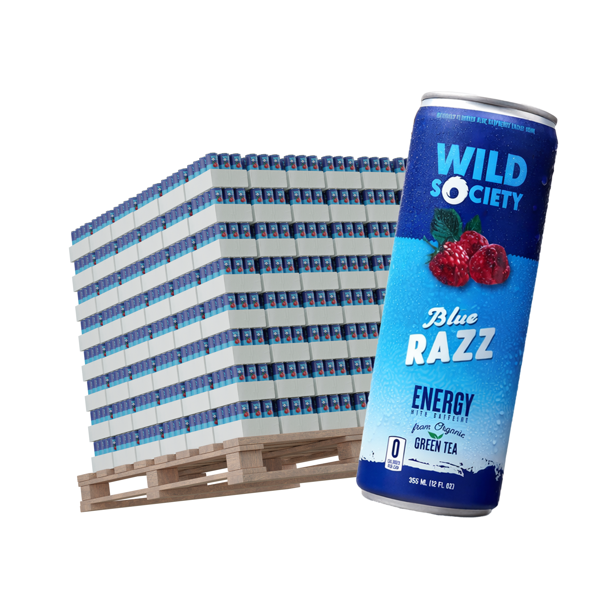 Wild Society Natural Energy Drink - Blue Razz - 208/12/355ml