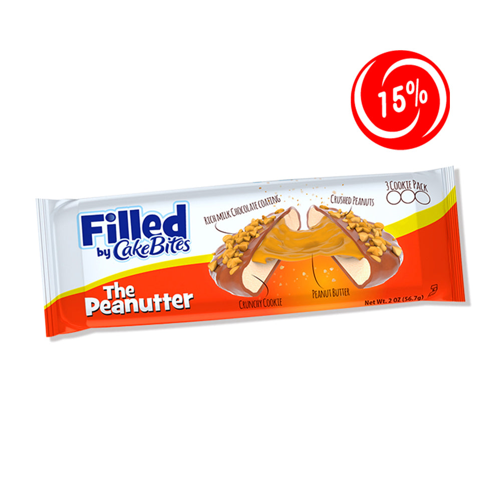 (EXPIRATION: 20/05/2025) CakeBites - Filled The Peanutter - 8/60g