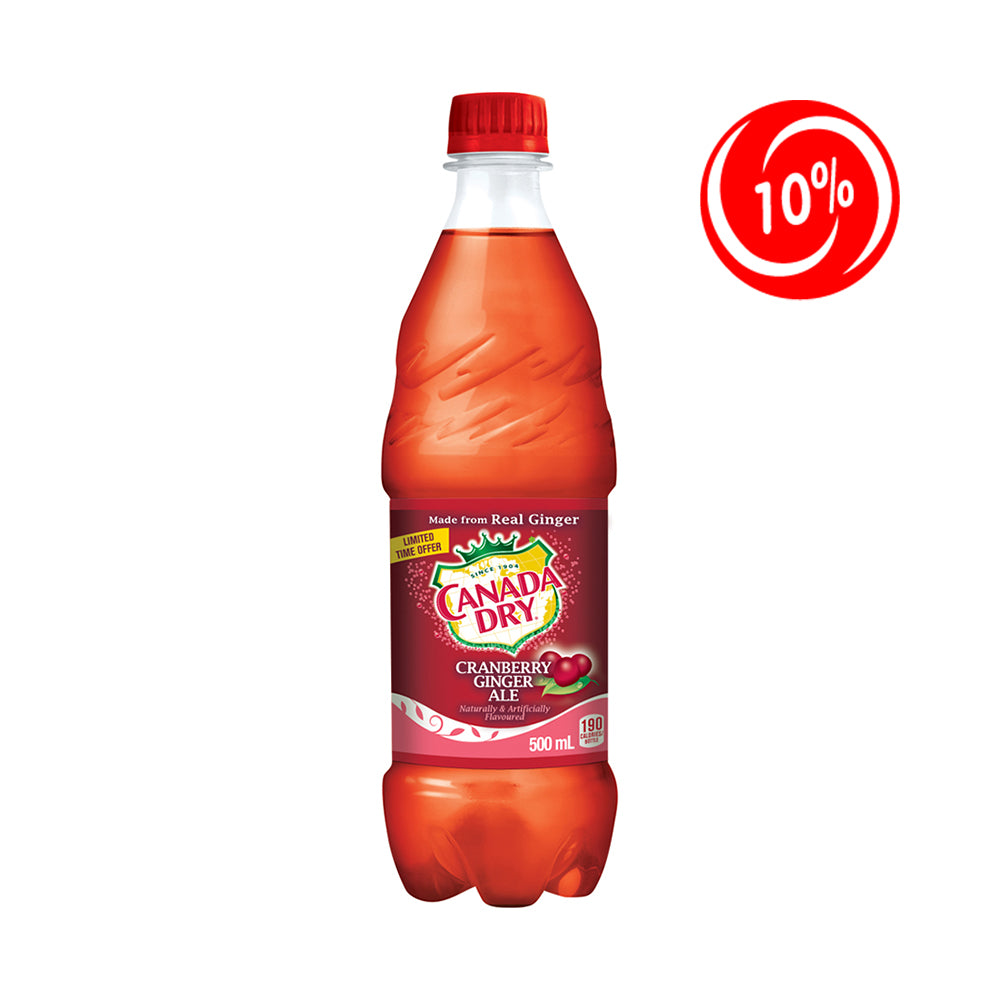 (EXPIRATION: 02/12/2024) Canada Dry - Cranberry Ginger Ale - 24/500ml