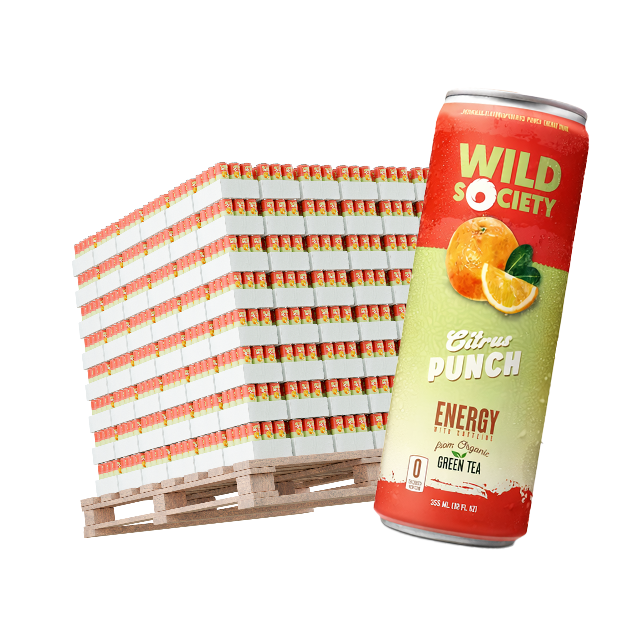 Wild Society Natural Energy Drink - Citrus Punch - 208/12/355ml
